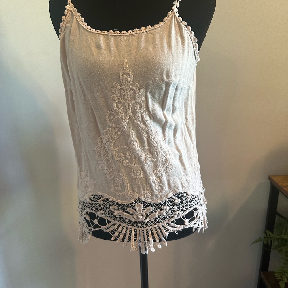American Rag White Embellished Camisole